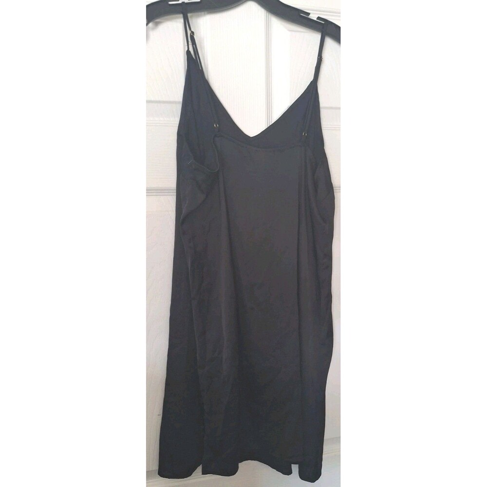 Stars Above V Neck Slip Dress Medium Black Chemise Coquette Soft Grunge 90s - Picture 2 of 6